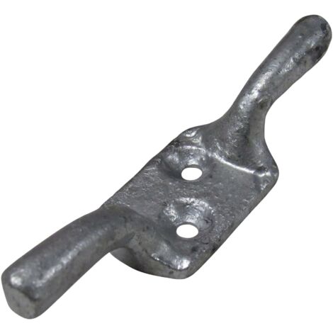 Galvanised Cleat Hooks 4" X2 (Washing Line Blind Cord Tie Back Trailer Rope)
