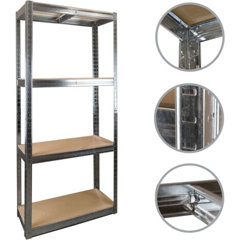 2X Heavy Duty(160cm x 80cm x 40cm) Metal Galvanised Shelving Rack Unit 4  Tier.