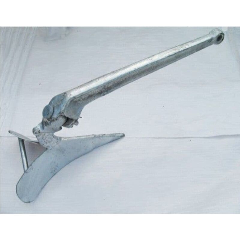 Securefix Direct - Galvanised Hinged Plough Anchor 16KG (Plow Delta Style Yacht Boat Marine)