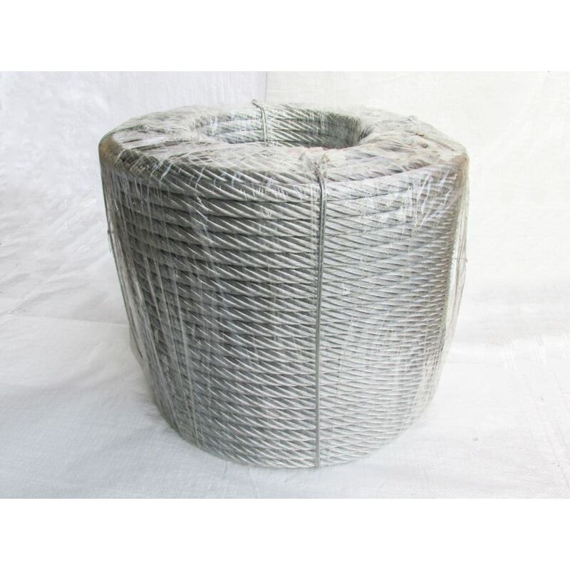 Securefix Direct - Galvanised Steel Wire Rope Cable 16MM 6x15 (200M Coil 6 x 15 Rigging Marine)