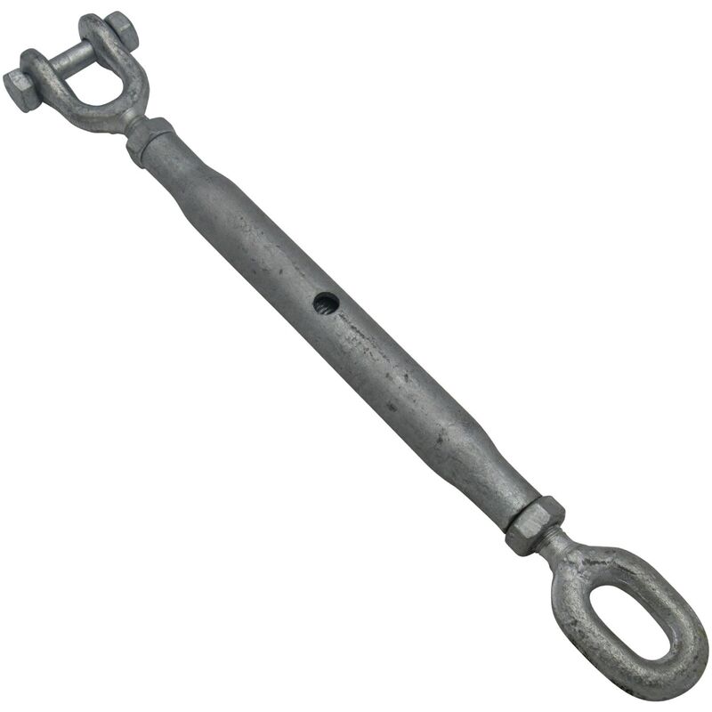 Securefix Direct - Galvanised Straining Rigging Screw Eye Jaw 12MM (1/2) (Closed Body Turnbuckle Wire Rope Tensioner)
