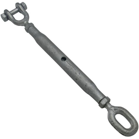 Galvanised Straining Rigging Screw Eye Jaw 38MM (1 1/2") (Closed Body Turnbuckle Wire Rope Tensioner)
