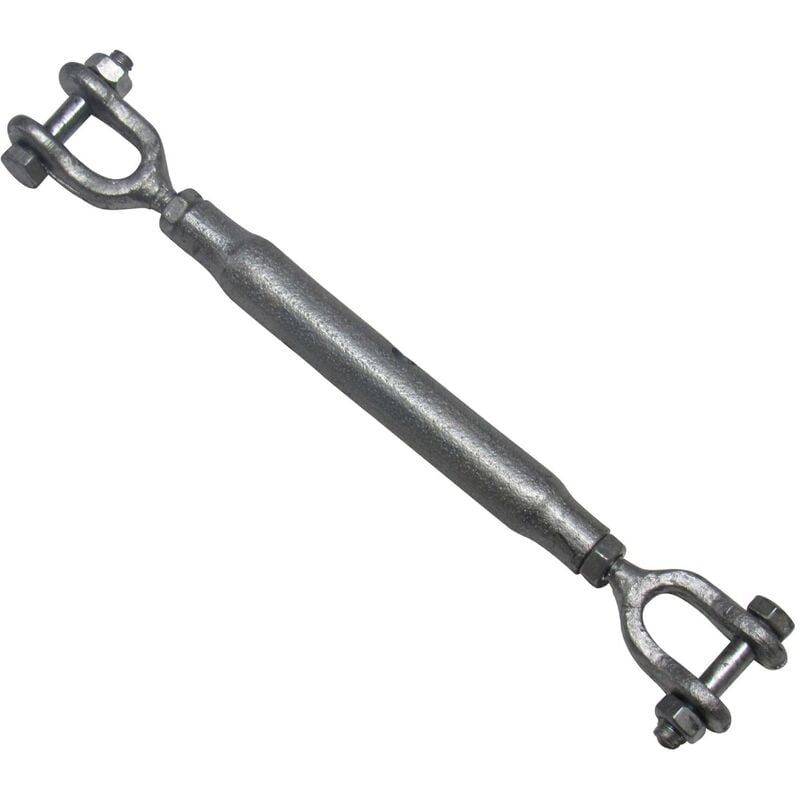 Securefix Direct - Galvanised Straining Rigging Screw Jaw Jaw 22MM (Closed Body Turnbuckle Wire Rope Tensioner)
