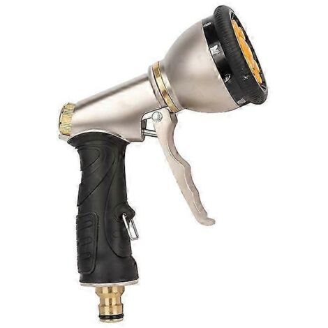 Galvanized High-Pressure Water Gun with 9 Functions and Front Trigger, Ideal for Car Washing and Garden Use