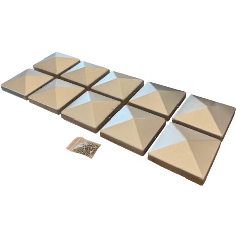 Galvanized Steel Ball Shape Fence Post Caps (Pack of 10)