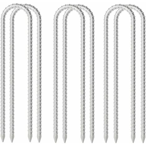 Steel Ground Stakes Heavy Duty Galvanized Steel J Hooks Anchors, Garden  Stake Pegs for Camping Tents Trampoline Canopies Animals Playset Sheds Car  Ports Swing Sets
