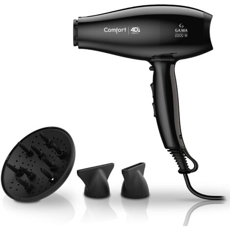 Gama Comfort 4D Therapy Ultra Ozone Ion noir sèche-cheveux