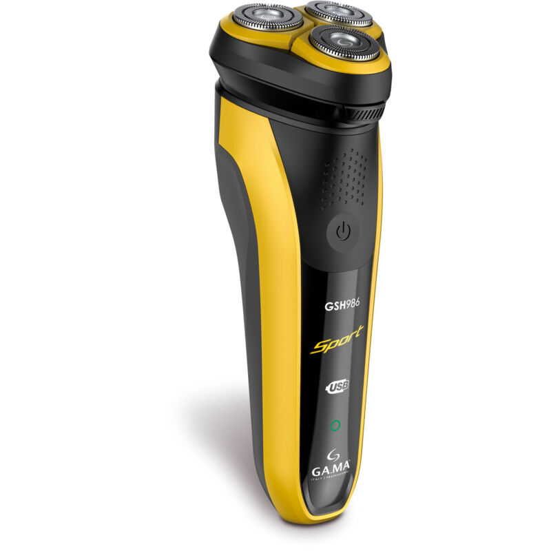 GA.MA Rasoio GSH986 SPORT, Rasoio da viaggio, Lame da 0,1 mm di spessore, Sistema di Taglio Double Track, Testine Oscillanti per adattarsi a viso e