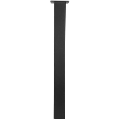 Gamba del tavolo nera quadrata - 70 x 70 x 720 mm