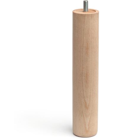 REI Gamba in legno per mobili Stile funzionale Fatto in faggio Finitura grezza Progetti di restauro fai-da-te Misure 5050250mm Altezza: 25 cm Facile installazione imbullonata 1 unità