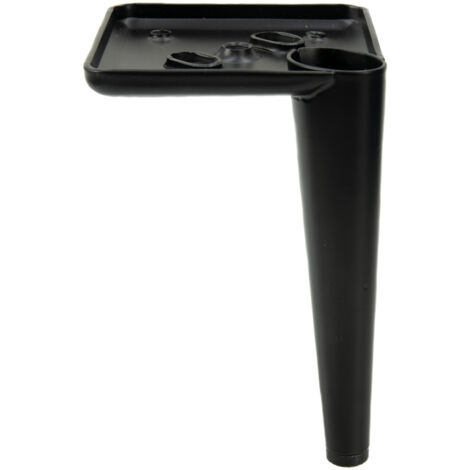 Gamba per mobile, perno, nero opaco, altezza 17 cm