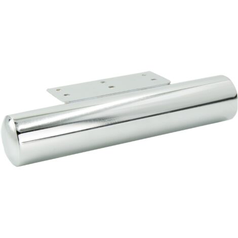 Gamba per mobili a botte, cromo argento, altezza 40 mm, lunghezza 200 mm