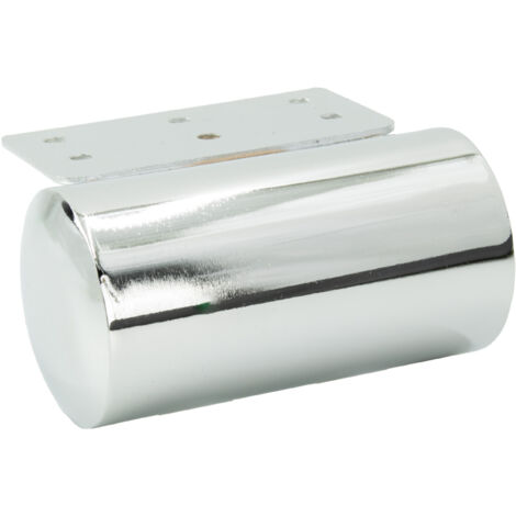 Gamba per mobili a botte, cromo argento, altezza 50 mm, lunghezza 100 mm