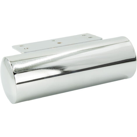 Gamba per mobili a botte, cromo argento, altezza 50 mm, lunghezza 150 mm