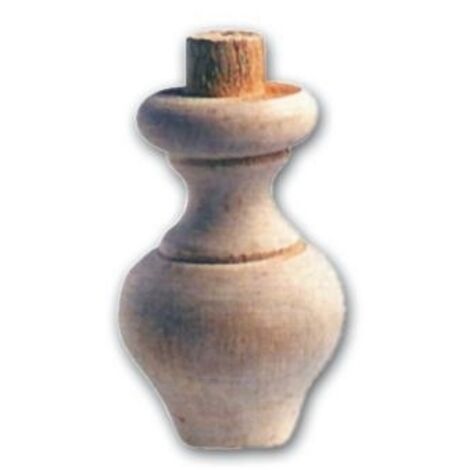 Gamba per Mobili a Cipolla in Legno di Ontano 65x105 mm Art.03.0107