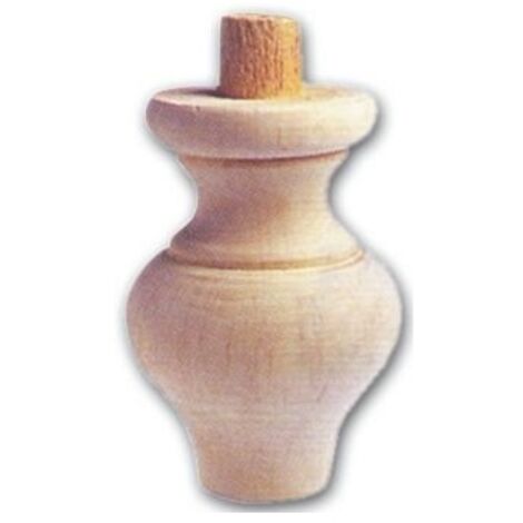 Gamba per Mobili a Cipolla in Legno di Ontano 75x105 mm Art. 03.0108