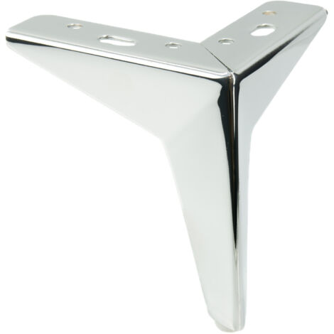 Gamba per mobili a stella, cromo argento, altezza 13 cm