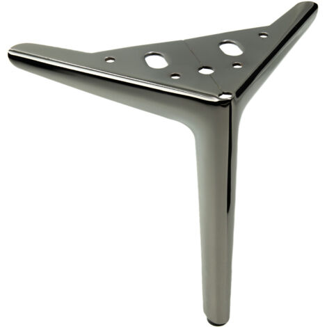 Gamba per mobili Anchor Elegant, cromata nera, altezza 18 cm