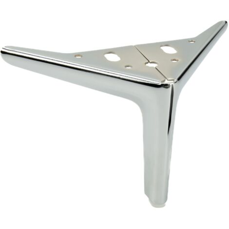 Gamba per mobili Anchor Elegant, cromo argento, altezza 12 cm