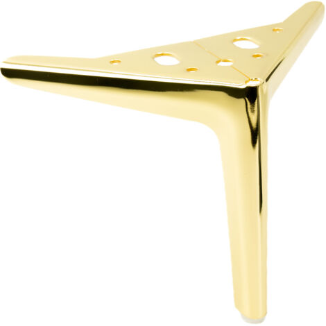 Gamba per mobili Anchor Elegant, cromo dorato, altezza 15 cm