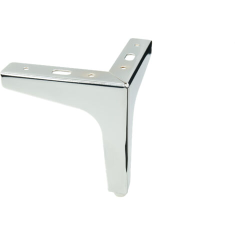 Gamba per mobili Anchor in cromo argento altezza 13 cm