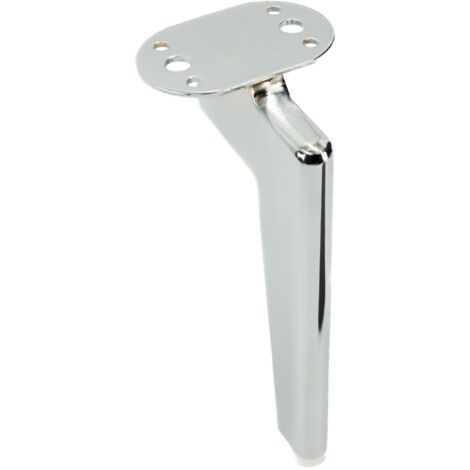 Gamba per mobili da loft in cromo argento altezza 18 cm