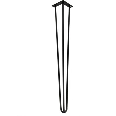 Gamba per mobili Hairpin Loft, nero opaco, altezza 710 mm