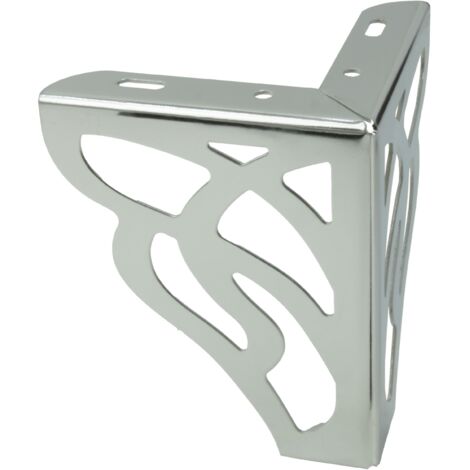 Gamba per mobili in metallo 13 cm, argento lucido