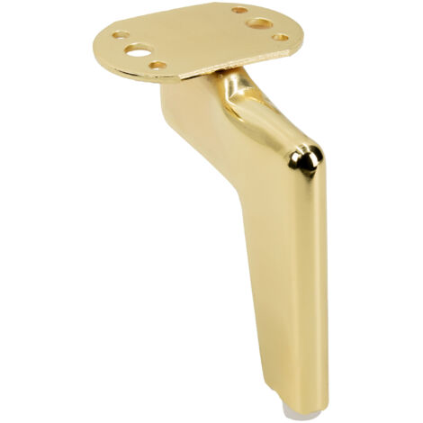 Gamba per mobili Loft, cromo dorato, altezza 12 cm