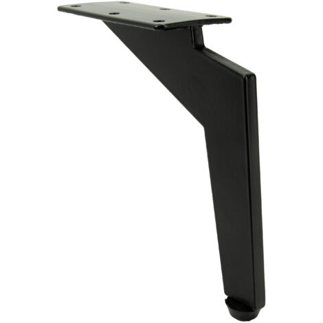 Gamba per mobili Loft, nero opaco, altezza 15 cm