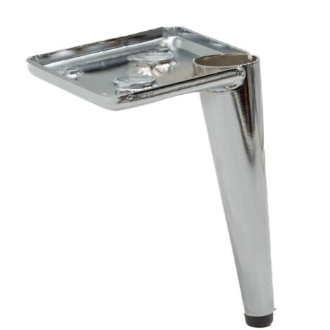 Gamba per mobili Pin argento cromato altezza 13 cm