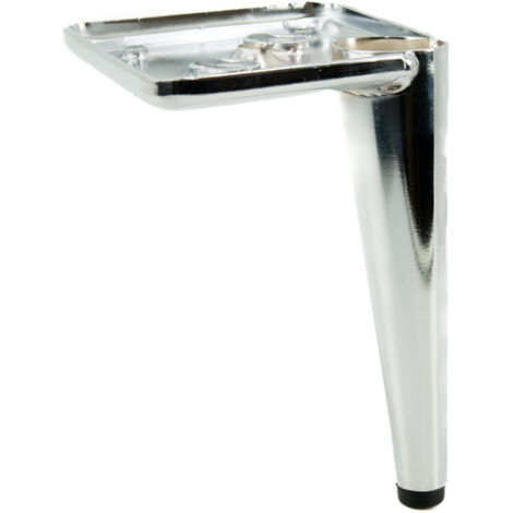 Gamba per mobili Pin argento cromato altezza 15 cm
