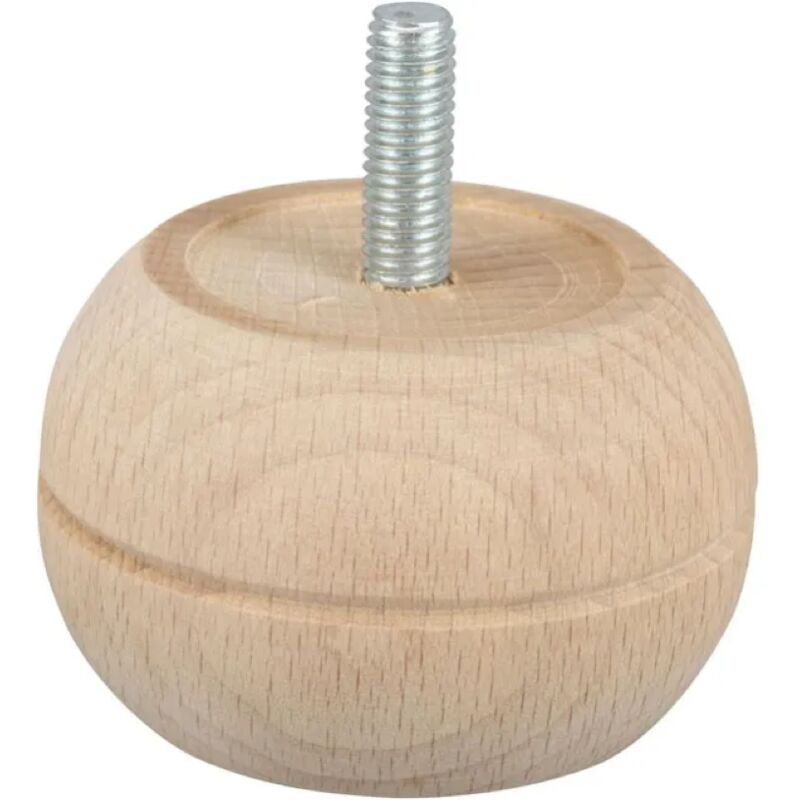 Image of Gamba per mobili, sfera fissa M8 in pino grezzo, diametro 52mm x altezza 60mm. Cime