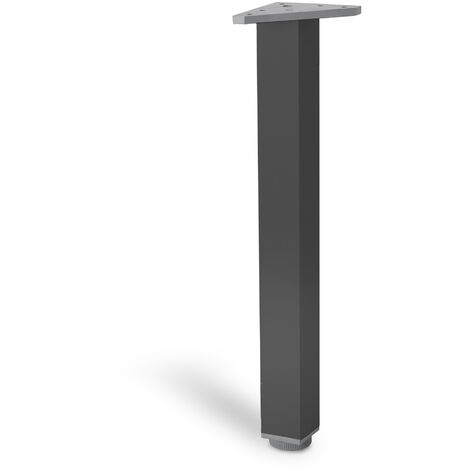 REI Gamba per mobili Stile funzionale In alluminio Finitura nera opaca Progetti di restauro fai-da-te Misure 4040400mm Altezza: 40 cm Installazione facile