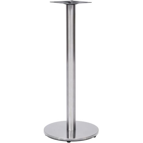 Gamba per Tavolino da Bar Argento Ø45x107 cm in Acciaio Inox vidaXL