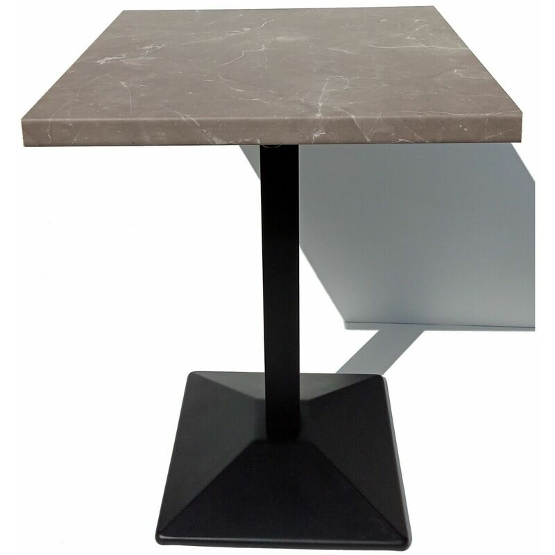 Image of Gamba per tavolo base quadra in acciaio a piramide nera 450 x 450 x h 720 mm