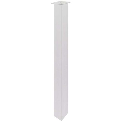 GAMBA QUADRA CON PIASTRA FISSA L50X50MMH710 BIANCA