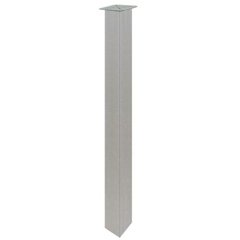 GAMBA QUADRA CON PIASTRA FISSA L50X50MMH710 GRIGIA