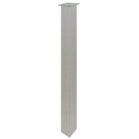 GAMBA QUADRA CON PIASTRA FISSA L50X50MMH710 GRIGIA