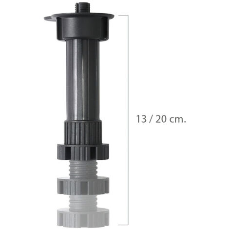 Gamba regolabile staccabile 13 / 20 cm. nero