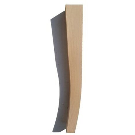 Gamba tavolino in legno faggio grezza modello sciabola cm 5 x 5 x 40 dimensione disponibile: altezza cm 40