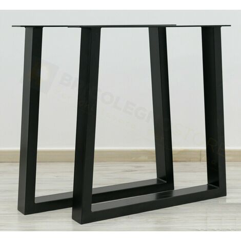2x Gambe struttura telaio base tavolo rettangolare design industriale 70 x 72 cm 
