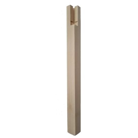 BRICO LEGNO STORE Gamba tavolo in legno di faggio grezza 62 x 62 x h 750 mm mod quadra