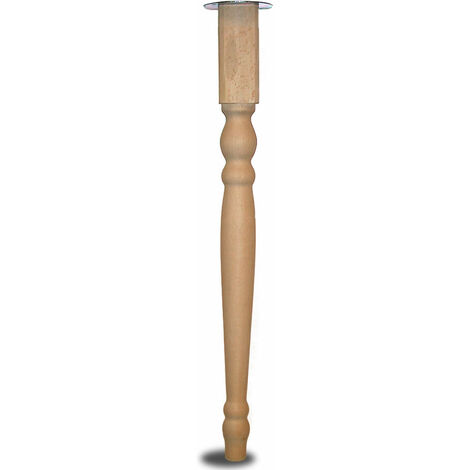 Gamba Tavolo in Legno Grezzo Sagomata - Ø 60 mm - 750 mm