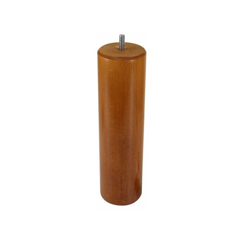 Image of Centrale Brico - Piede letto cilindrico/rete a molle 68x250 mm - faggio tinto marrone