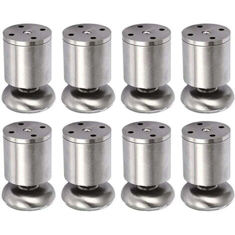 gambe cilindriche ispessite per mobili, alte 80 mm, gambe in acciaio inossidabile spazzolato ispessito, resistenti