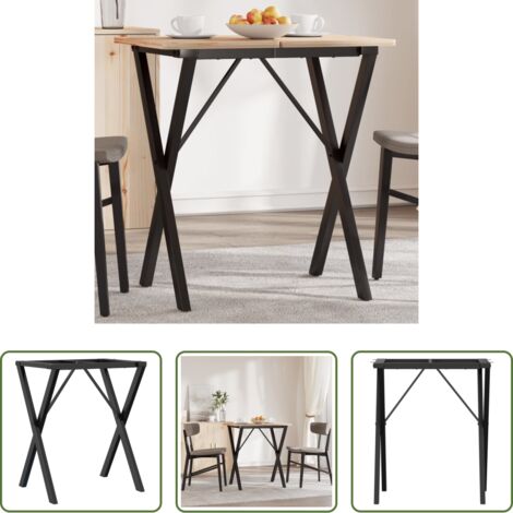 Gambe in acciaio -  Telaio Gambe a O per Tavolo da Pranzo 40x40x73 cm in Acciaio