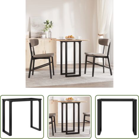 Gambe in acciaio -  Telaio Gambe a O per Tavolo da Pranzo 80x40x73 cm in Acciaio