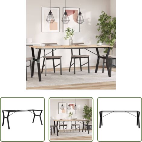 Gambe in acciaio -  Telaio Gambe a Y per Tavolo da Pranzo 180x80x73 cm in Acciaio