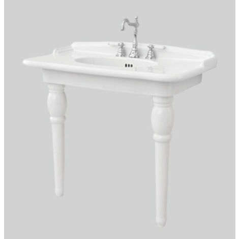 Gambe in ceramica a terra con lavabo Hermitage cm. 112x63 in
